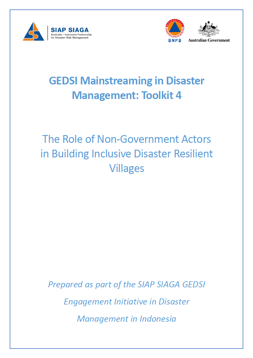 GEDSI Mainstreaming in Disaster Management: Toolkit 04