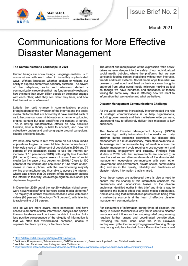 14. ENG Issue Brief No. 2 Communication for More Effective DM Mar 2021