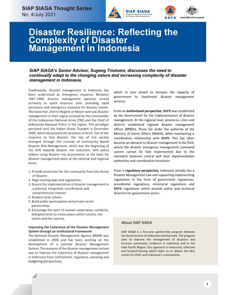 8. ENG SIAP SIAGA Thought Series No. 4 Disaster Resilience EN