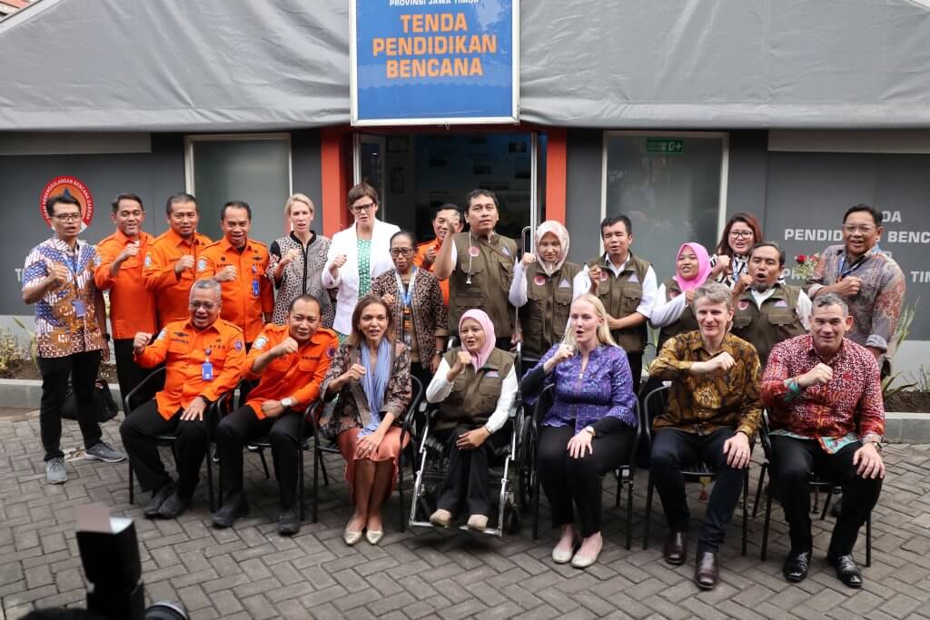 Minister Ally at EJ with BPBD and all